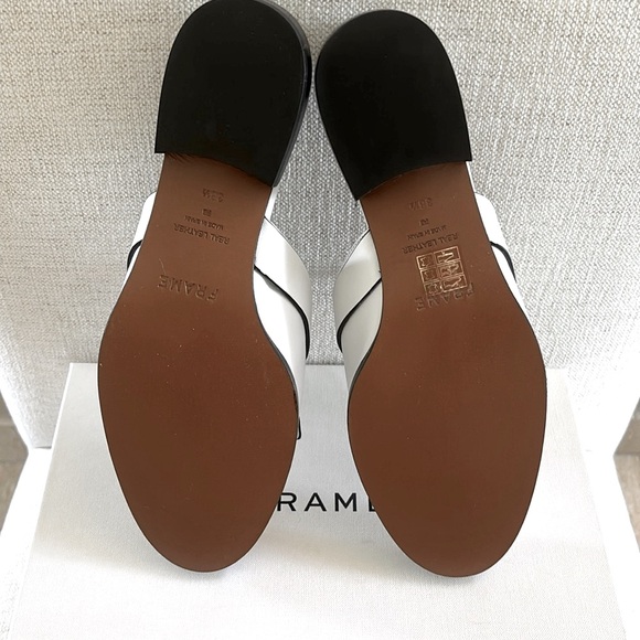 FRAME Le Sweetzer Slide. White. Size: 38.5 Stunning! New With All Packaging. - Picture 13 of 13